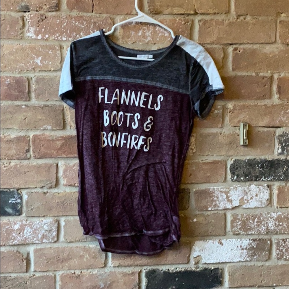 Flannels, boots, and bonfires tee shirt